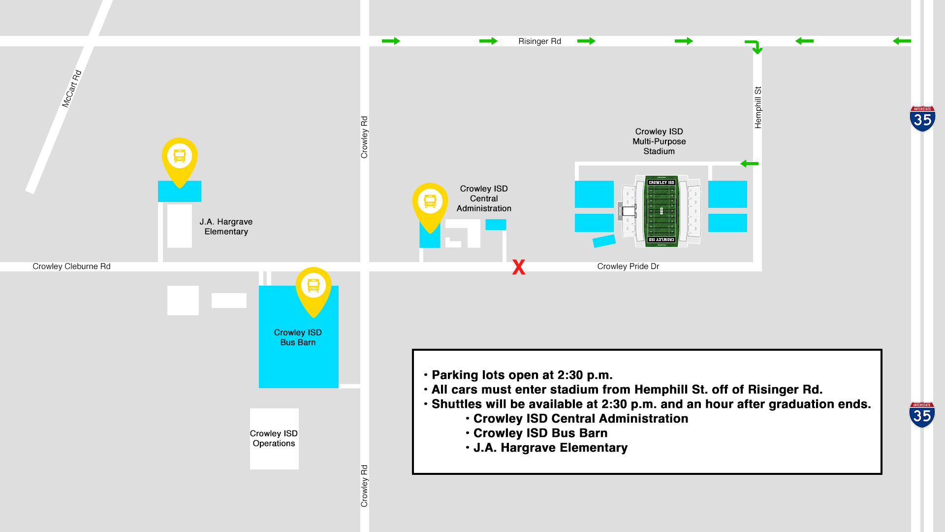 2024 Graduation parking map